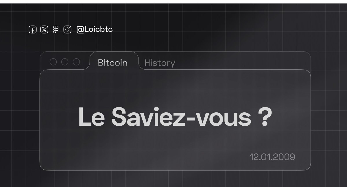 Loicbtc's tweet photo. Happy #Bitcoin first transaction day.

Le 12 janvier 2009, a été enregistré la toute première transaction entre deux individus sur la blockchain de #Bitcoin https://t.co/BduGO5pJCb