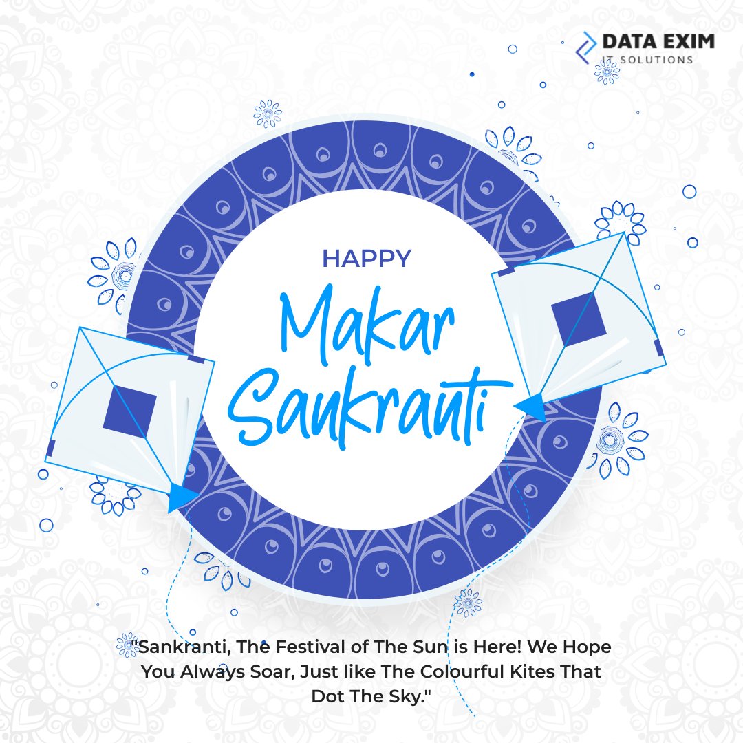 May the vibrant kites of #MakarSankranti fill your sky with colors of happiness and success. Wishing you a joyous celebration from #DataEximIT! May this festival usher in a season of prosperity and togetherness for you and your loved ones.