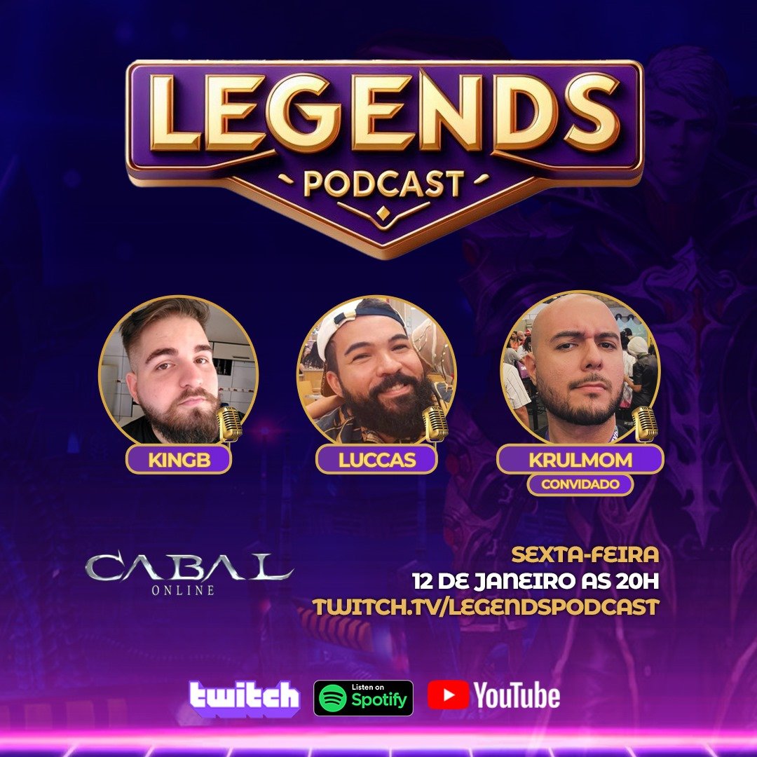 legendspod_cast's tweet photo. O Legends Podcast é um programa dedicado a MMORPGs toda sexta-feira às 20h. Nesse episódio vamos bater um papo com o @krulmom. Jogador das antigas de MMO, e amante de Cabal Online. Contamos com a sua presença. Programação e links na bio. 
#mmorpg #mmo #gamer #podcast #cabal https://t.co/M3SYDderYL