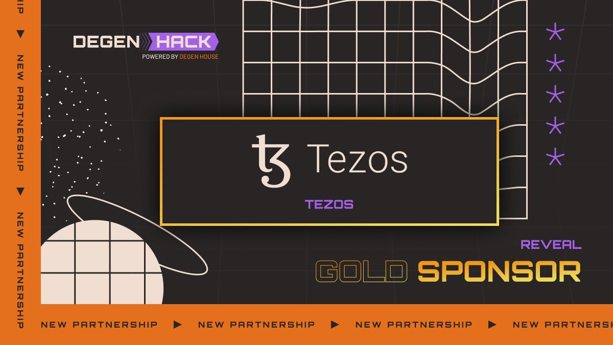 DegenHouse_'s tweet image. We are pleased to announce that @tezos is the gold sponsor of DEGEN HACK, offering prizes for:

✅Tezos Layer 1 Open Project: $2,000
✅ NFT Innovation: $3,000
✅ Developer Tooling Innovation: $5,000

Details at our hacker manual: degenhack.dev