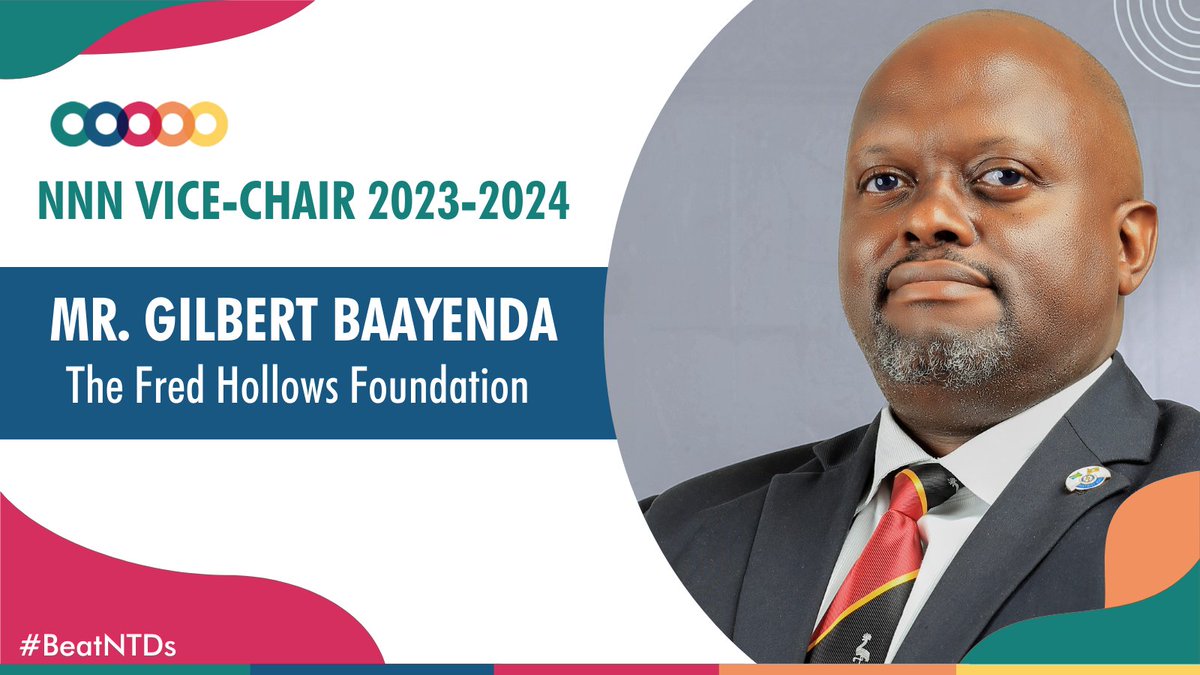 We are delighted to welcome the new NNN Vice-Chair, Mr. Gilbert Baayenda🇺🇬 from @FredHollows Foundation. We look forward to his leadership and vision for the NNN community. #NNN2024 #BeatNTDs