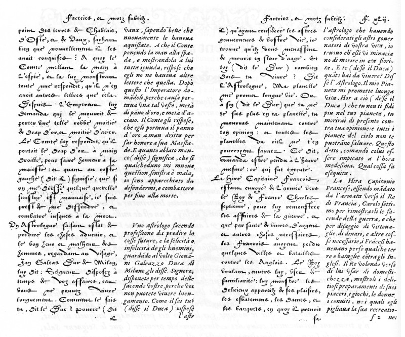 pampatype's tweet photo. #Scriptorium #PerecScripte Pages from the book Facecies by L. Domenichi, printed by Granjon in Lyon in 1559. An example of how the styles should be combined: Civilité for French (left) and italic for Italian (right).
🤓https://t.co/nYSMK3RY4Q https://t.co/xmMUmdmZD9