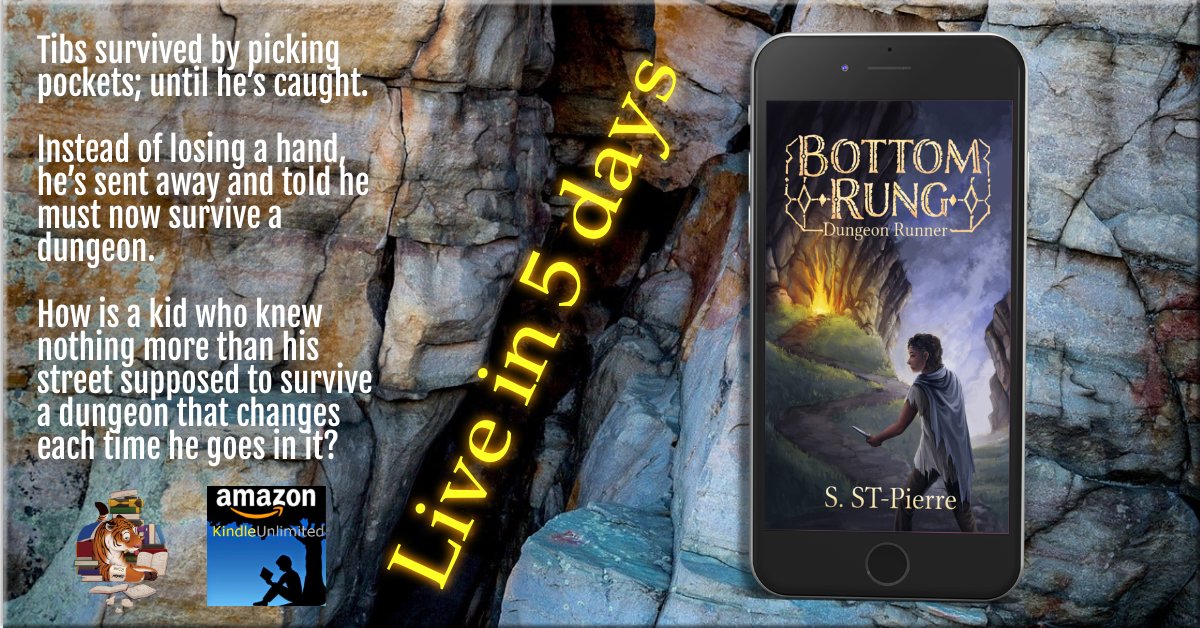 TheTigerWrites's tweet photo. #writingcommunity #amreading #dungeoncore #fantasy 

Tibs's Adventures begin here. Taken from the street for picking a pocket, He's sent to run a dungeon, instead of the usual punishment.

Live in 5 days!

https://t.co/Xj7YaUYqGQ https://t.co/nWM1AZlJ5l