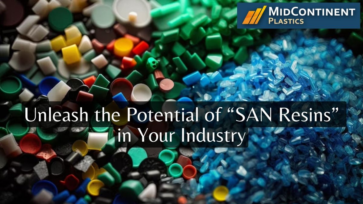 Dive into SAN Resins in our latest blog!

🌐Discover the composition and applications of Styrene Acrylonitrile resin.

Tough and versatile since the '40s. Explore why SAN is a top choice. 

Learn more: midcontinentplastics.com/blog/san-resin…

#SANResins #PlasticInnovation #MidContinentPlastics