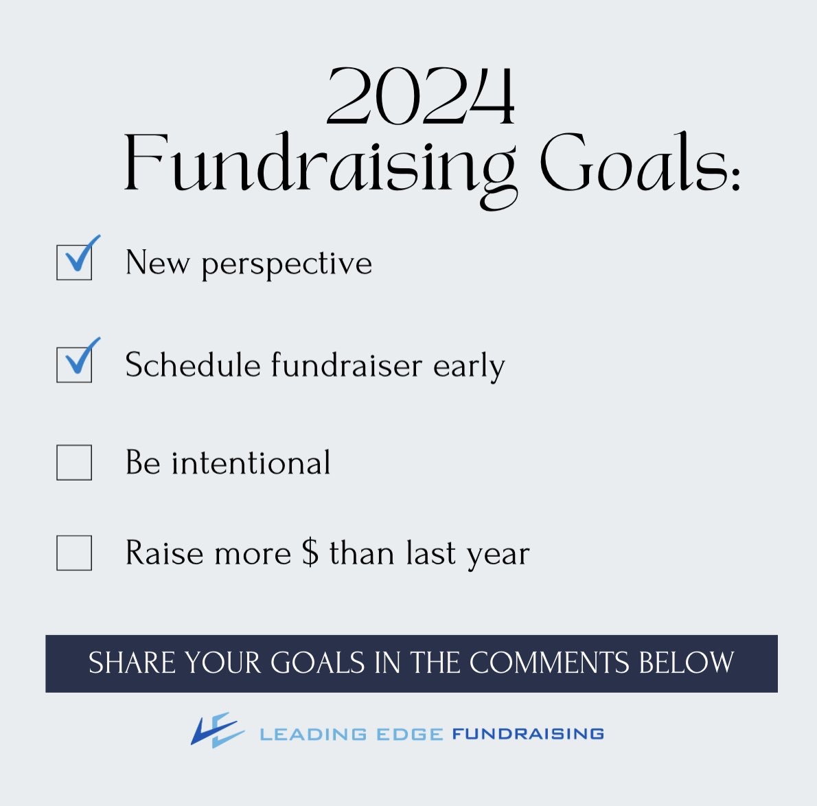 LE_CentralPA's tweet photo. Are 🫵🏼 ready for 2024?  ⁣
Let’s get a head start on planning your fundraising goals. ⁣🙌🏻💰

What questions do you have?⁣
What can we help you with? ⁣

⁣#2024goals #2024goalsetting https://t.co/emIPTyS8pT