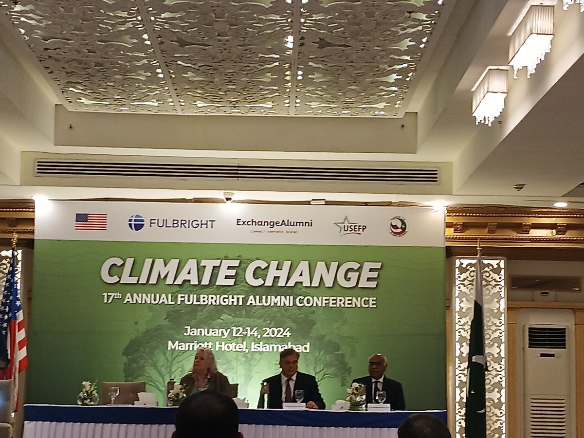 17th Annual Fulbright Alumin Conference (Climate Change) in Islamabad is kicked off by US Ambassador to Pakistan H.E. Donald Blome. <a href="/usembislamabad/">U.S. Embassy Islamabad</a> <a href="/USEFP/">USEFP</a>