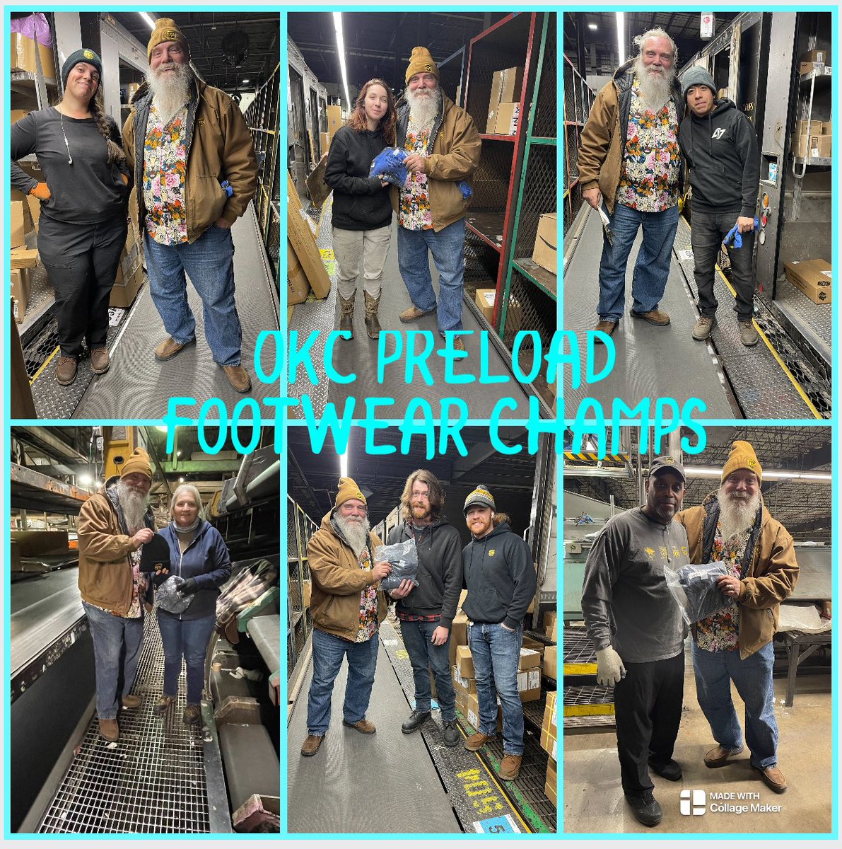 #OKC #Preload 🥾🥾we’re out auditing areas for proper footwear! We have some 🤩superstars in each area! #ThankYou Clayton Shawn Patty Courtney Shelby &amp; Marco for stepping up &amp; being a great example! #UPS #TeamSafety