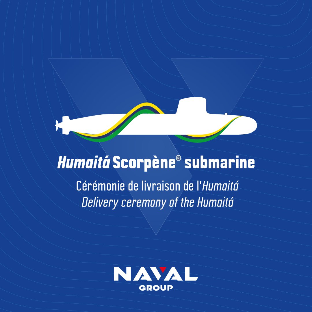⚓ 🇧🇷 It’s D-day! Follow the Humaita’s delivery ceremony in Brazil LIVE at 2.30 pm (french time) by following this link 👉 youtube.com/watch?v=qFcLmW…