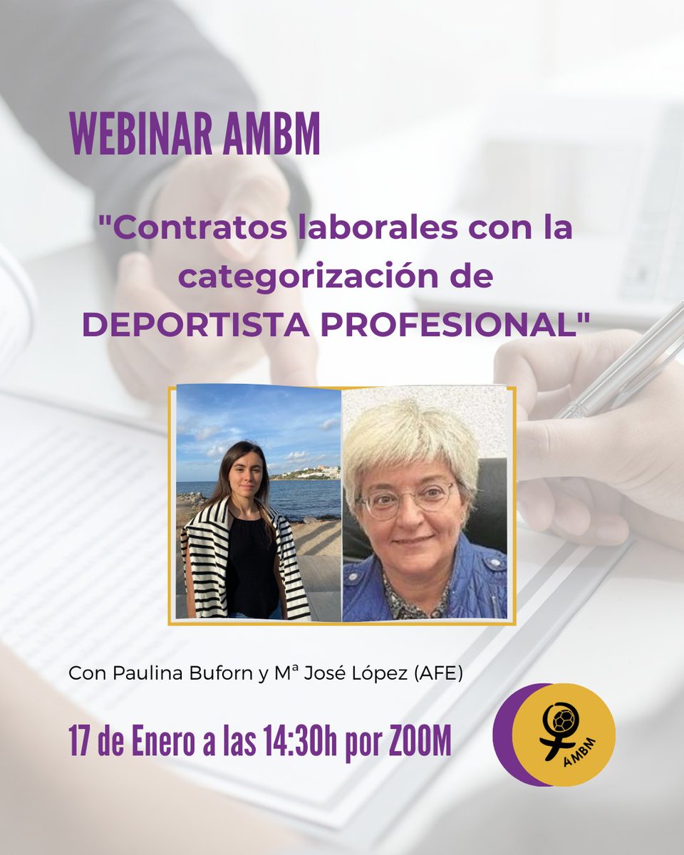🗣️WEBINAR:

Desde los servicios⚖️ de la AMBM,junto con la renombrada abogada de la AFE,Mª José López se van a abordar los temas que afectan a la relación laboral: contrato,cotizaciones, indemnizaciones,incapacidad laboral,vacaciones,etc.

📩Inscríbete respondiendo al 📧 de tu 📬.