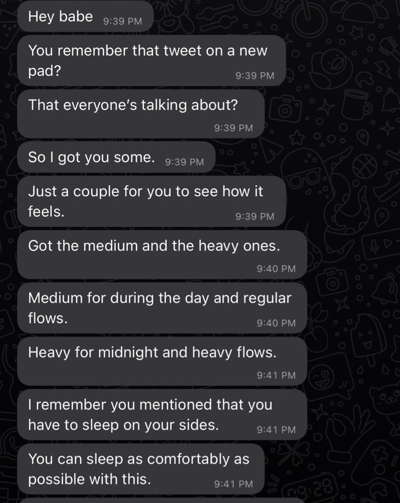 tomi_reni's tweet photo. This man got me the Aya pads.
Best in listening to me 🥺🥺🥺🥰🥰🥰 https://t.co/b0feOpu7OG