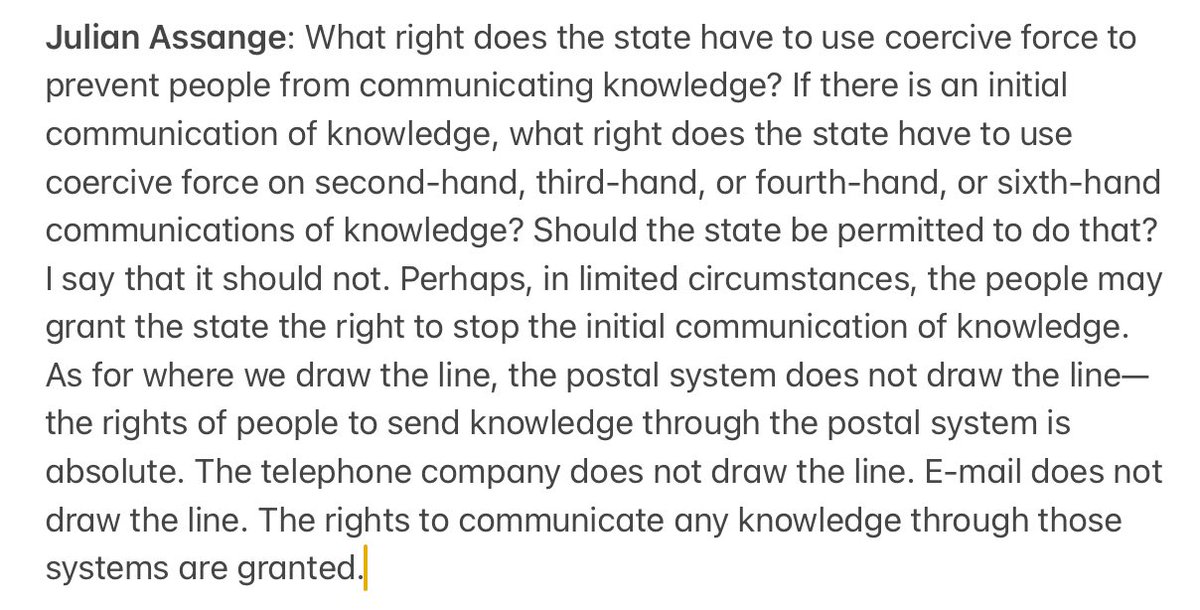 jenmarya55's tweet photo. @JuanAndOnlyDude #RIPAaronSwartz Sharing knowledge helps us advance as a species. Hiding knowledge amplifies self-fulfilling prophecy that we are all face-ripping chimps who can aim no higher than constant warfare &amp; genocide.
#FreeAssange Julian Assange on communicating knowledge: https://t.co/C43hJw40xO