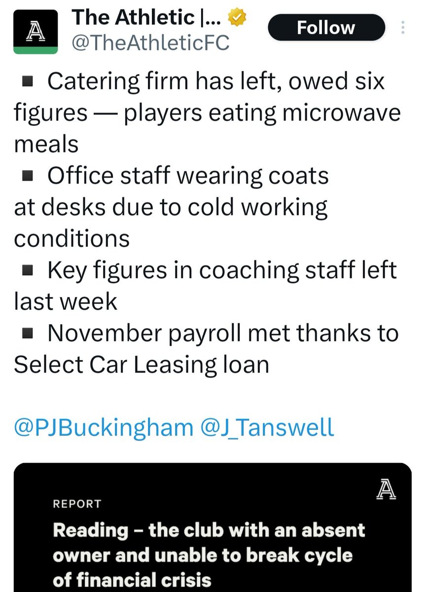 WorthingtonBaz's tweet photo. #ReadingFC, a club that is being destroyed in front of all our eyes

Football, reacts far too slow

We meet at the DW next Saturday, we must show solidarity at least, I'll be talking with @ElmParkRoyals during the week to see what we can do to support their fight

#wafc https://t.co/xsfHiCXjt4
