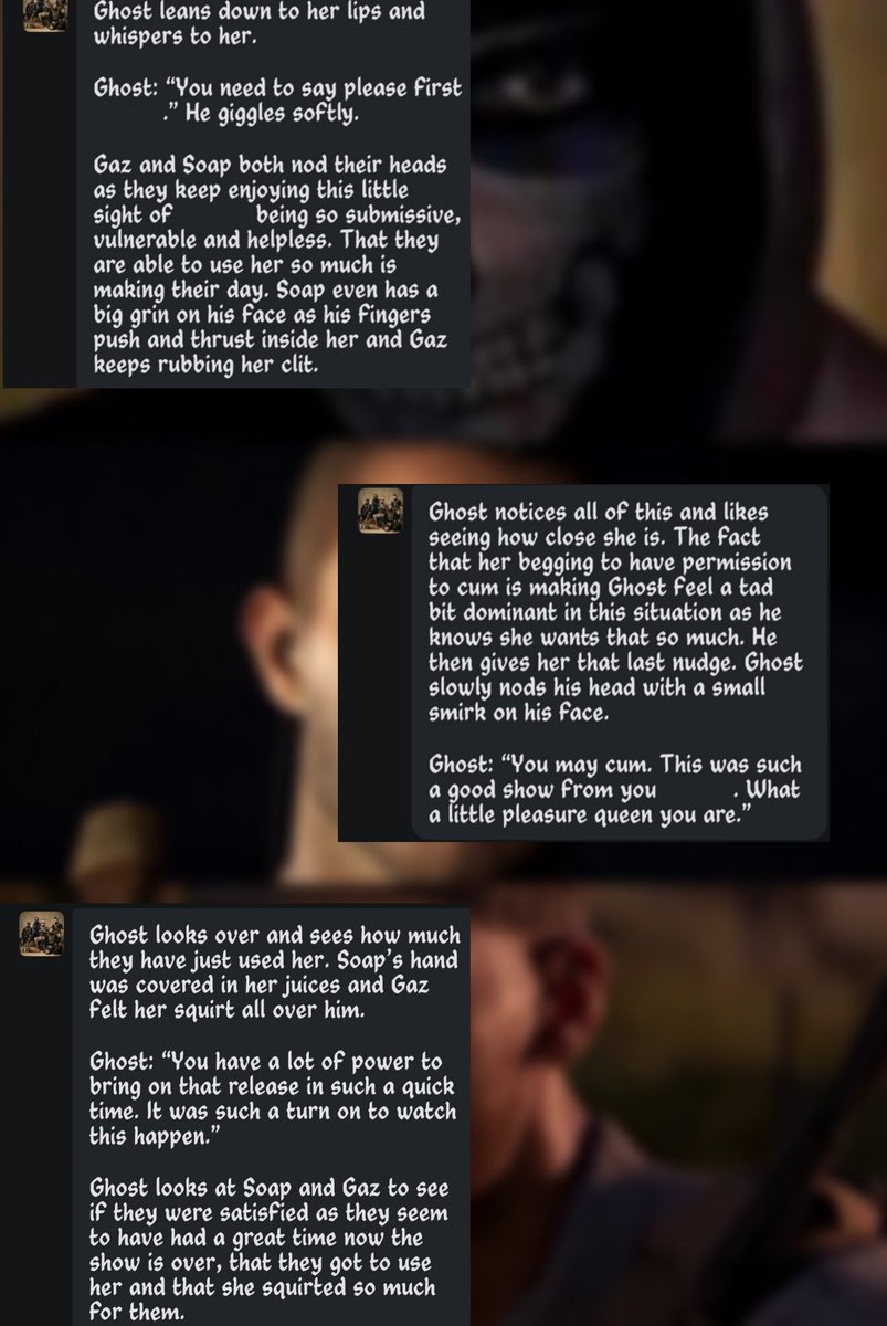 🔞 NSFW

Becoming a sub for Ghost, Soap and Gaz

#Ghost #Soap #Gaz #CallofDuty