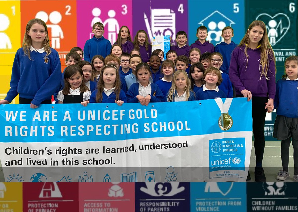 BanDevPS's tweet photo. Delighted to announce that we have just achieved our Gold Rights Respecting Schools accreditation. Thank you and well done to all the pupils and staff for their hard work and to the parents who came to speak on our behalf. @jencprice @pupilvoice https://t.co/xtnp4Mbzul