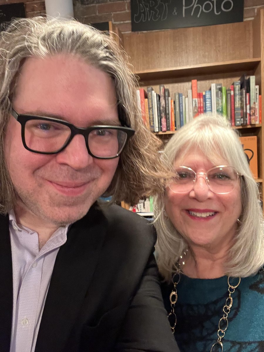 Had such a lovely time at @LiteratiBkstore last night, celebrating the release of Tightwads and Spendthrifts! Huge thanks to @aprilbaer, @jmr711, and everyone who came out for making the evening so special. On the bottom right, that's me with my spendthrift mom.