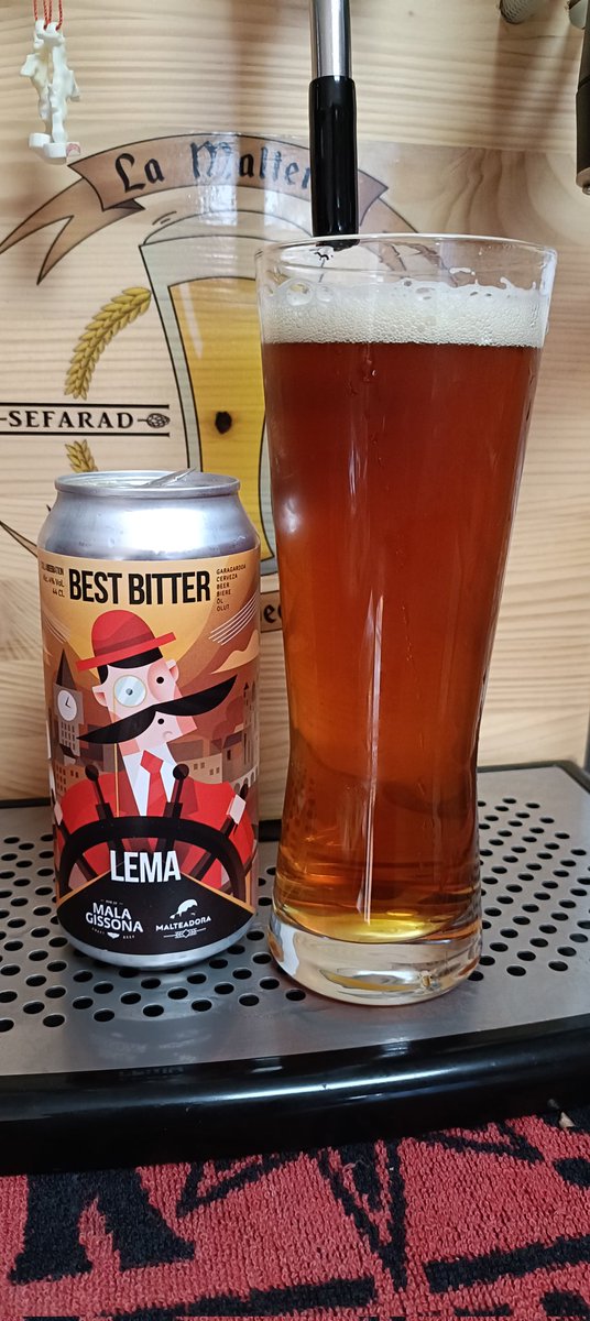 LEMA "timón en eusquera" es una cerveza estilo bitter colaboración entre <a href="/MalaGissona/">Mala Gissona</a> y <a href="/malteadora/">La Malteadora</a> de 4° super tomable con notas a cereal, pan, caramelo, algo de frutos secos y un amargor suave floral, terroso muy limpio.