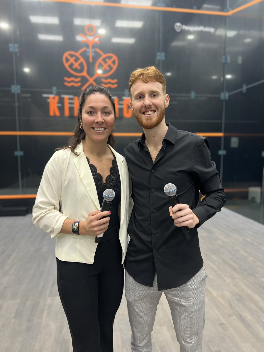 3️⃣days complete of the Florida Kinetic Open, 3️⃣more days to go! I’ve been loving the emcee life this week w/ my co-emcee <a href="/tom_walsh99/">Tom Walsh</a> !  Hope you’re all enjoying the squash &amp; the #AmigosOnTheMic !! 💁🏽‍♀️🎤  #MCMandy