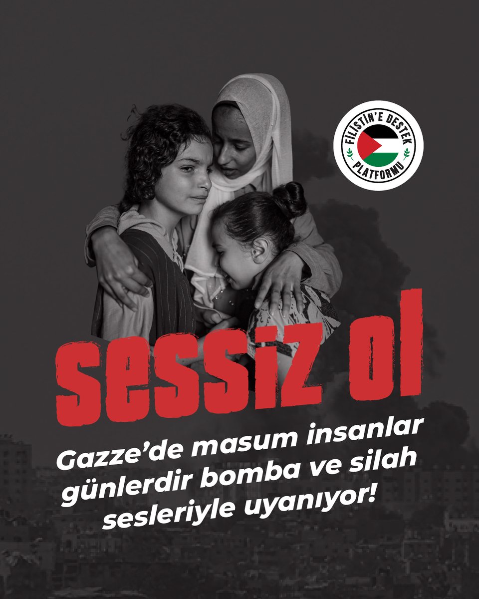 DiyanetVakfi's tweet photo. Gazze’de masum insanlar günlerdir bomba ve silah sesleriyle uyanıyor! #SessizOl https://t.co/37ao9zc3ac