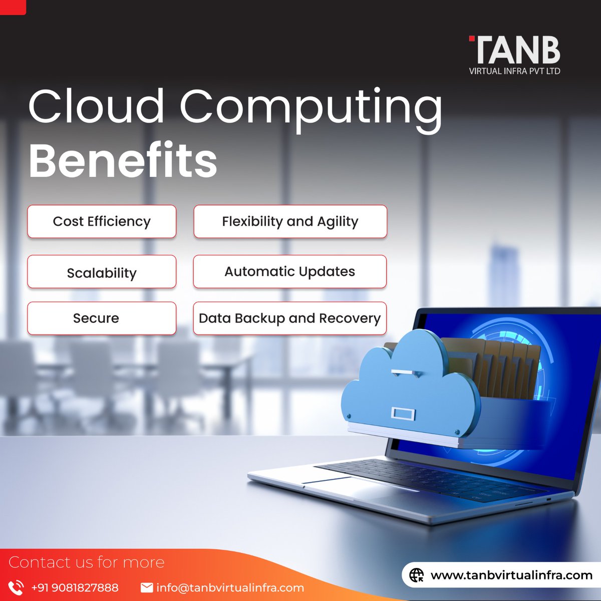 tanbcloud's tweet image. Unlock the power of Cloud Computing and experience a game-changer for your business! 💻☁️✨ From cost efficiency to seamless scalability, flexibility, and ironclad security, the benefits are endless. #CloudAdvantages #Innovation #TechRevolution