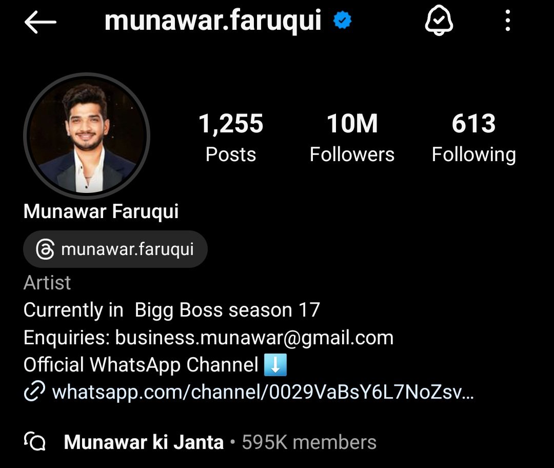 TheKhabriTweets's tweet photo. #MunawarFaruqui reached 10MILLION Followers on instagram
10M IG LOVE FOR MUNAWAR
He earned around 5 million followers after entering #BiggBoss17 https://t.co/YIriq6oSXX