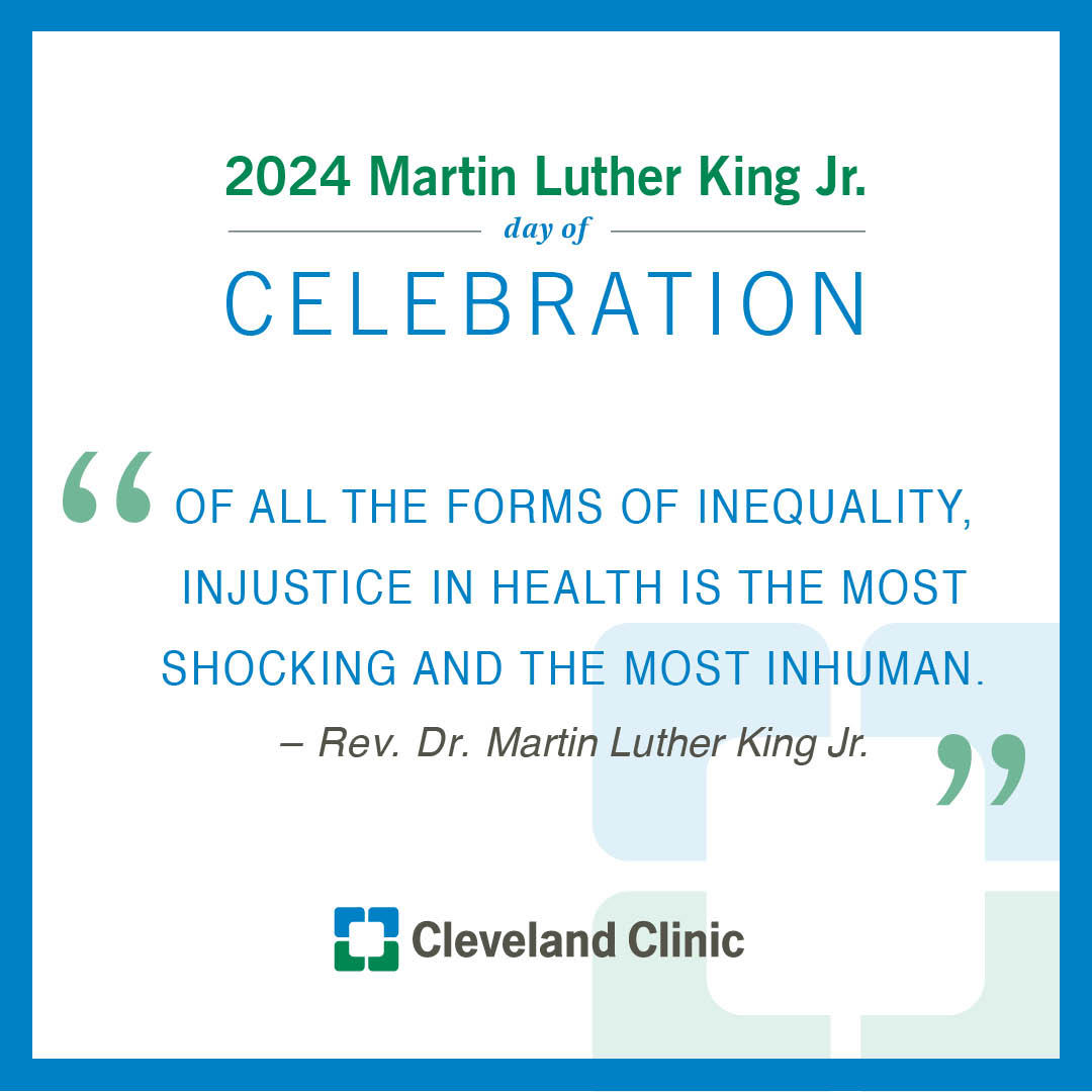 Please join us in viewing @ClevelandClinic’s annual event honoring Rev. Dr. Martin Luther King Jr. This year’s program features a keynote talk from six-time Olympic champion @allysonfelix, discussing her advocacy for infant and maternal health. clevelandclinic.org/2024mlkcelebra…