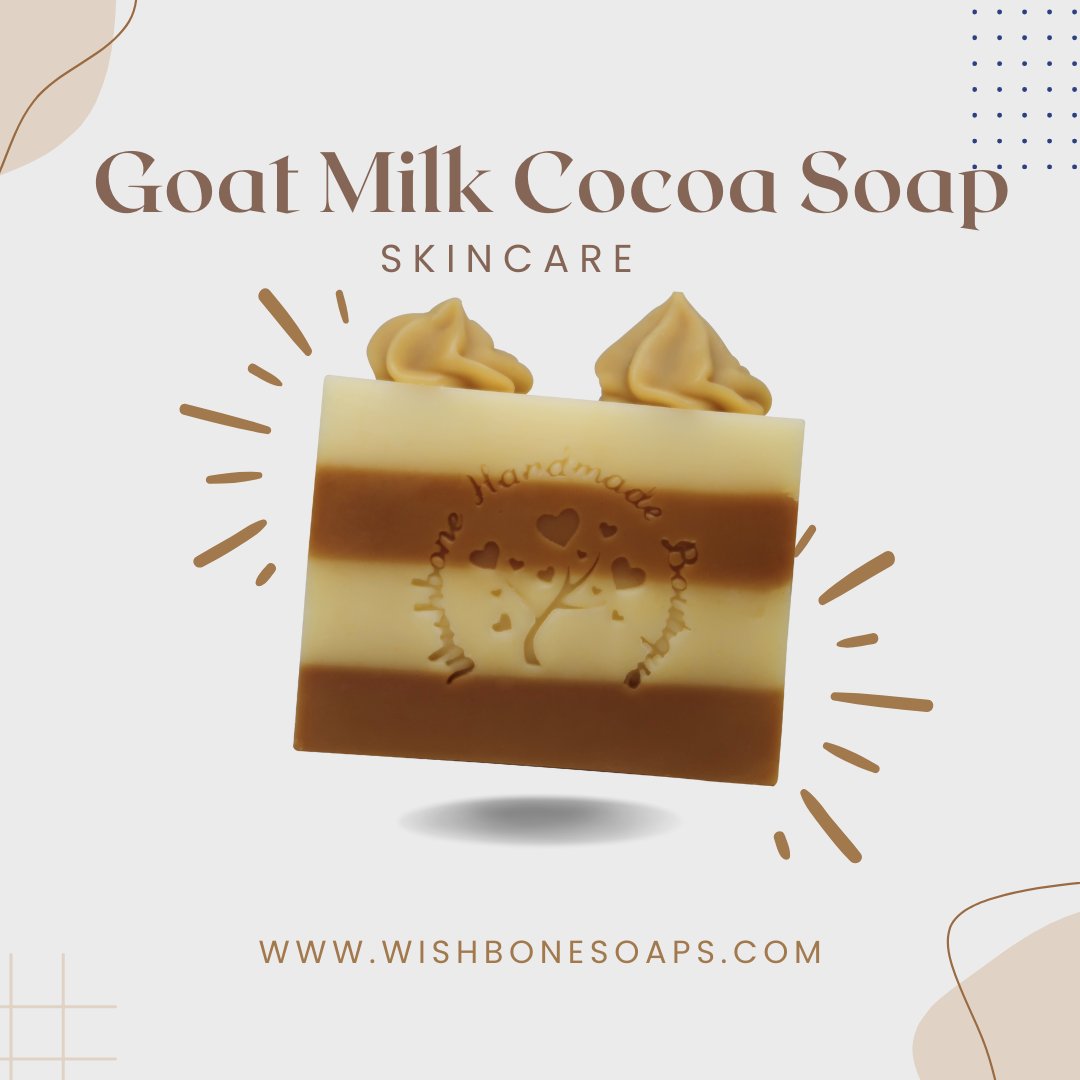 WishBoneSoaps's tweet photo. Our Goat Milk Cocoa Soap is a holistic solution that can help you take care of your skin naturally and effectively. Give it a try and experience the benefits for yourself!
#wishbonesoaps #oilyskincare #skincare  #handmadesoap #coldprocessedsoap #GoatMilkCocoaSoap https://t.co/jFkN9cNbUA