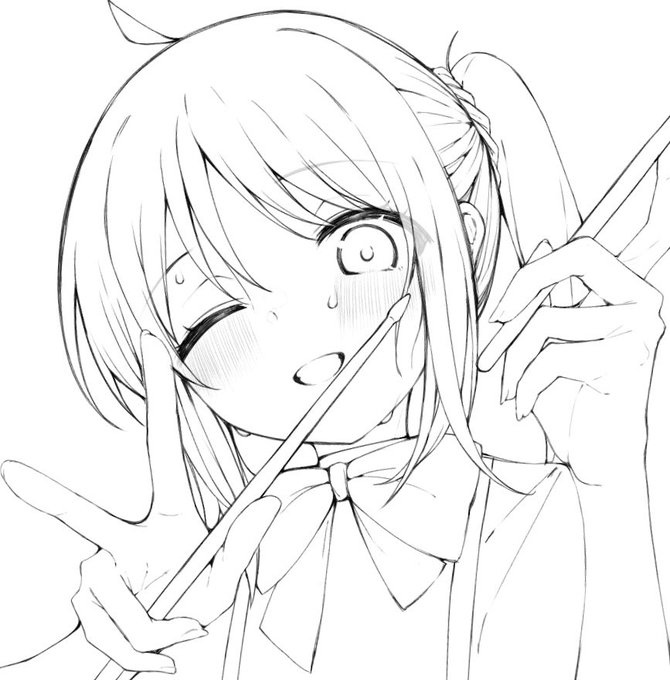 実は虹夏ちゃん描いてる。 