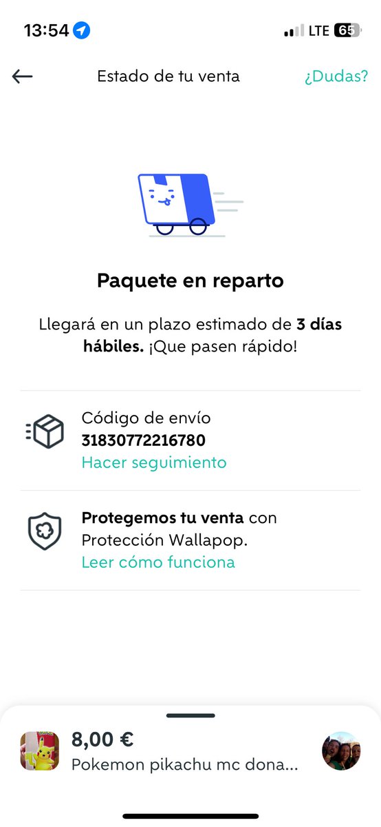 calmbike's tweet photo. @wallapop hola tengo un paquete perdido https://t.co/Zi4zKCAiDG