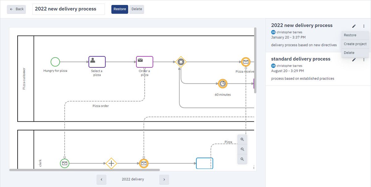 CardanitBPM's tweet image. When sharing workflows, you may need to edit them and keep track of the changes. With Version History in Cardanit, you can maintain multiple variants of the models or revert to previous ones.
Try it now: lnkd.in/dsZtFf2q

#BPMN #BPMtool #businessprocessmanagement
