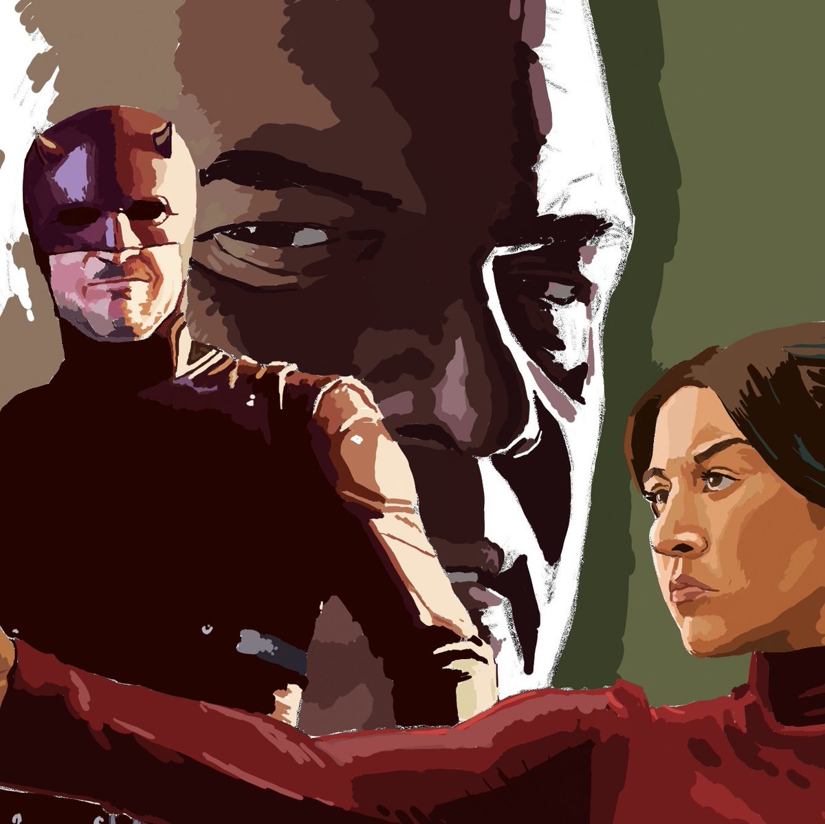 GusGamma78's tweet photo. Happy #FiskFriday. #WilsonFisk #Kingpin #VincentDOnofrio #Echo #EchoMarvel #Daredevil #fanart #WIP https://t.co/6UfHBQsq9o