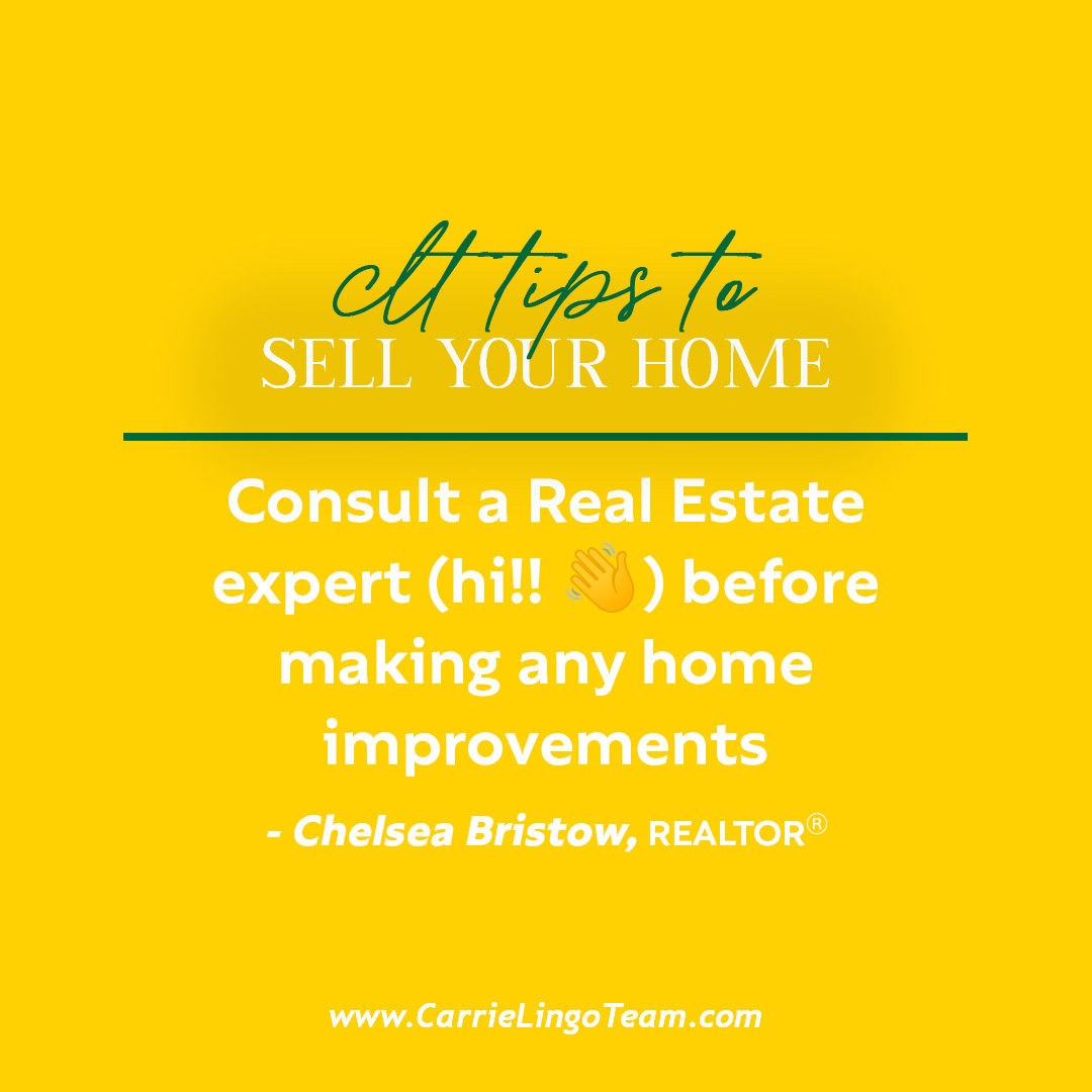 CLT  ||  SELL YOUR HOME  || When it comes to selling homes, our agents are experts! We asked them for some top-notch tips to make selling homes easier.