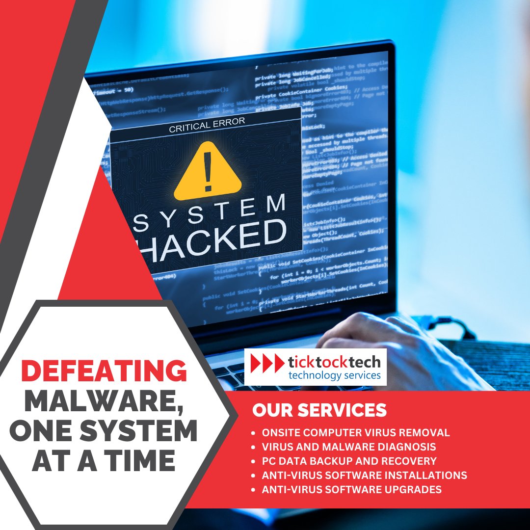 💻 Join the fight against cyber threats with TickTockTech! 🌐 Our skilled technicians are here to ensure your devices stay malware-free. Don't let malicious software slow you down – let's conquer it together! 💪🚀

#Ticktocktech #MalwareRemoval #CyberSecurity #MalwareProtection