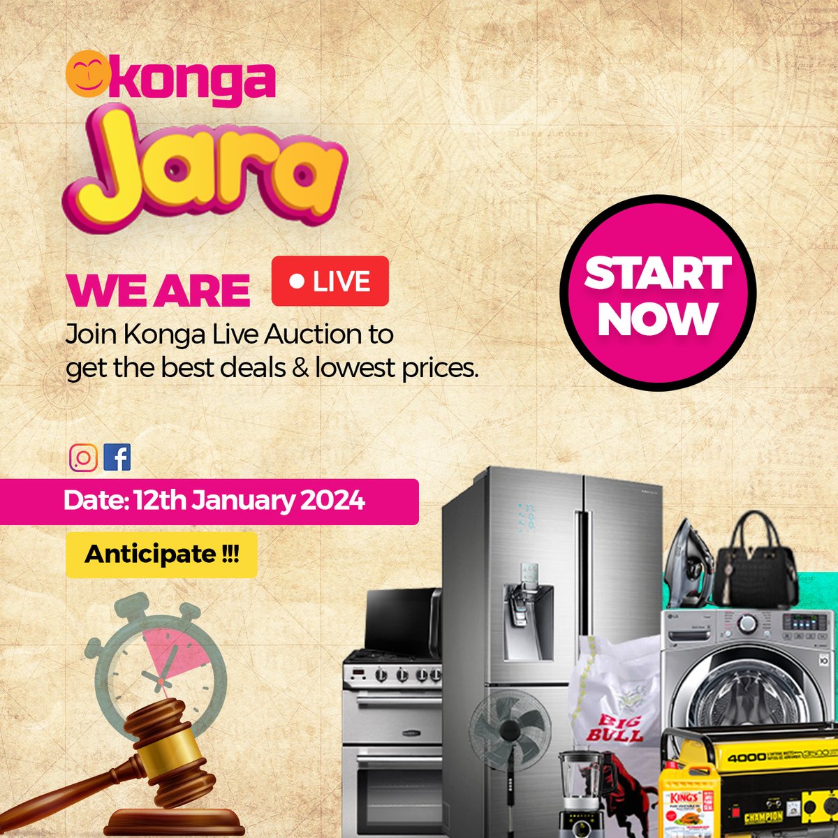 ShopKonga's tweet photo. We are live! 📣🔉

Join our IG and Facebook Live now! 💃💃 Hurry!
.
.
#Kongajara #Jara2023 #kongaliveauction #Konga https://t.co/5LgNJ5gWA0