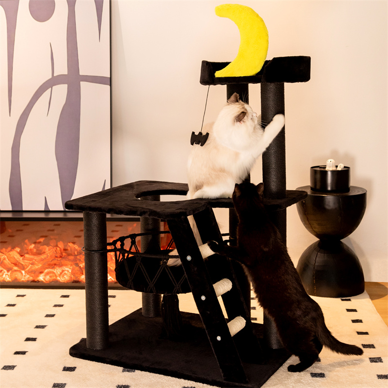 happyandpolly's tweet image. The goth version of our starry sky cat tree. ⁠🖤🦇🌙
Save 20% for pre-order: l8r.it/W3ql

#HappyandPolly #catlovers #gothiccat #gothiccats #cattree #cattower
