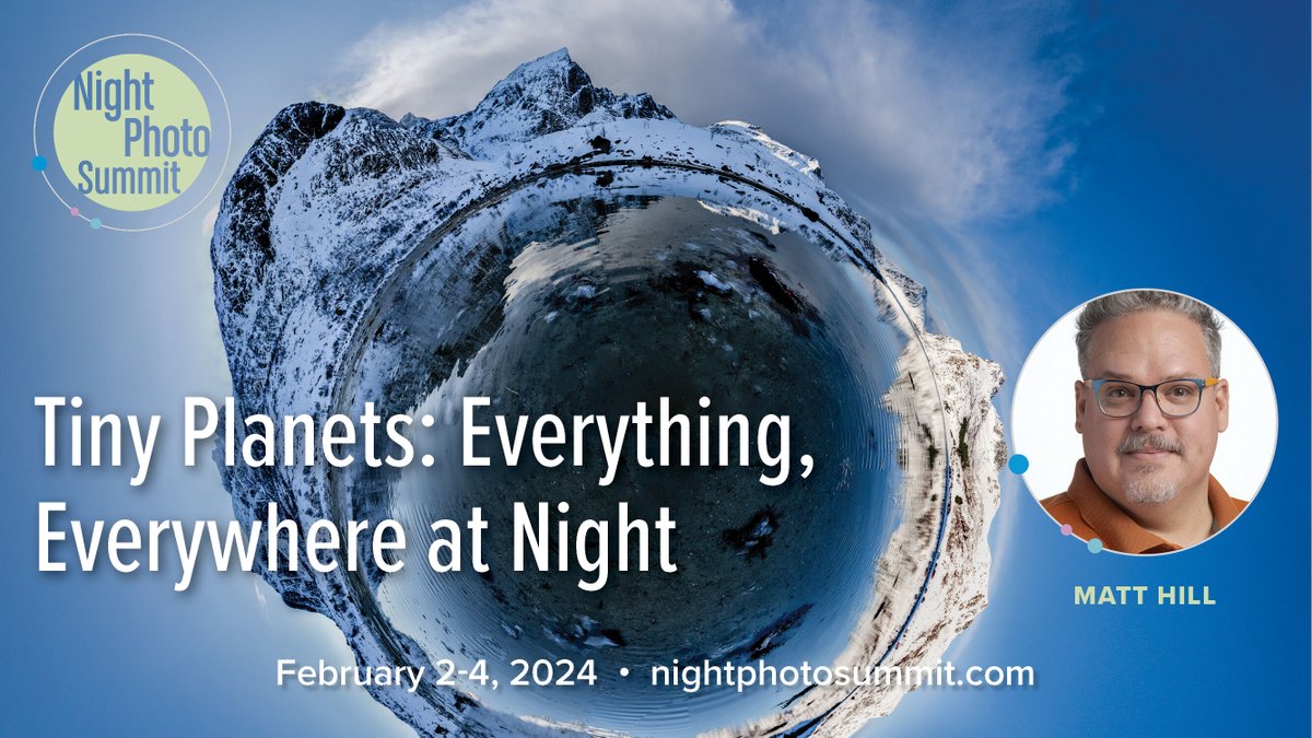 I've been immersed in spherical panos (aka 'Tiny Planets') for a couple years now and excited to present a dedicated session on this during the 2024 Night Photo Summit. Watch this, and 45+ other sessions by registering today!
npsummit.live/npan