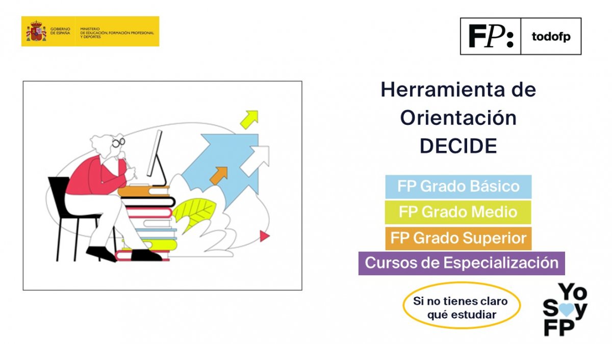 📢 ¿No tienes claro qué estudiar? 
#TodoFP #YoSoyFP
🔴 Con “Decide tu itinerario” podrás concocer los ciclos formativos que mejor se adaptan a ti  #TodoFP #YoSoyFP
🔎todofp.es/decide/