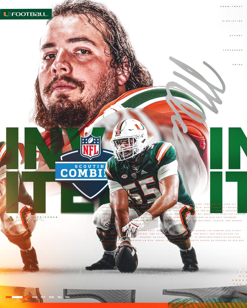 Congratulations to Matt Lee on accepting an invite to the 2024 NFL Scouting Combine 🙌 #GoCanes