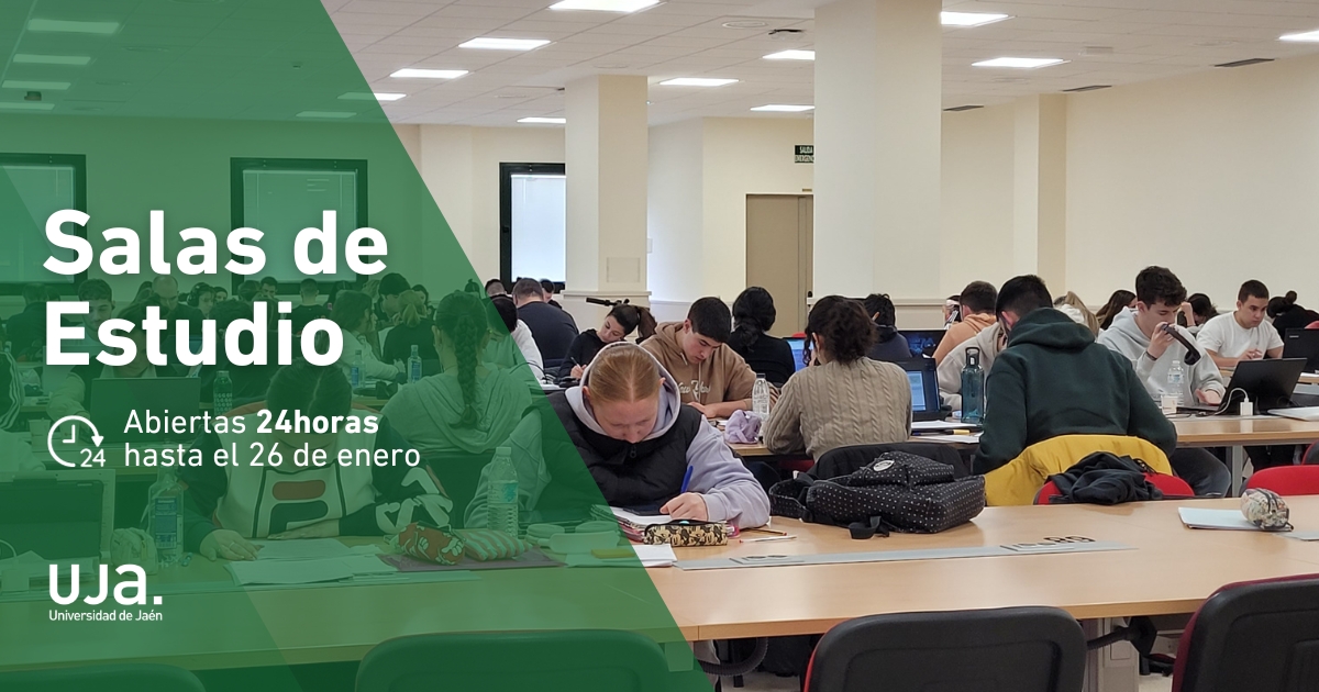 🕛 Recuerda que, hasta el 26 de enero, las salas de estudio de la <a href="/bujatuit/">Biblioteca UJA</a> están abiertas las 24 horas 📚

#Exámenes #UJA #BibliotecaUJA #UniversidadDeJaén