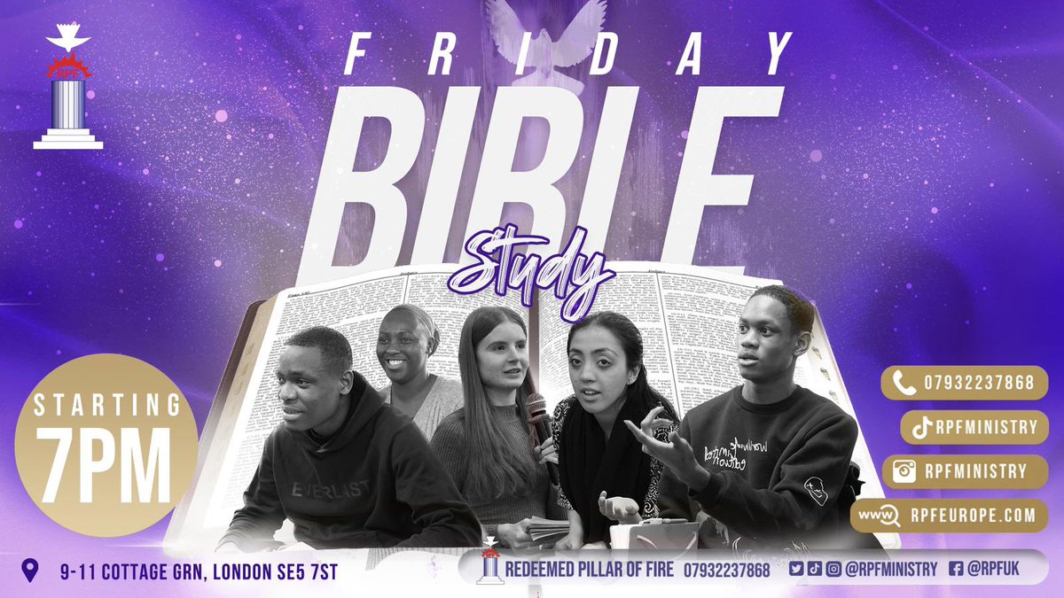 RPFEurope's tweet photo. Psalm 119:105 ~ 

“Your word is a light to my feet and a lamp to my path” 🕊️

Join us tonight from 7pm for Bible Studies 📖

A time of togetherness in Christ, through His word ✨

📍9-11 Cottage Green SE5 7ST https://t.co/KL0VoCg3sc