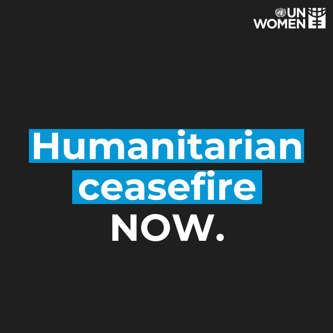 Over 17,000 women and girls killed. One million women and girls displaced, starving, scared. Searching for safety where there is none. The war must end. The people of #Gaza need unhindered relief. Humanitarian ceasefire now.