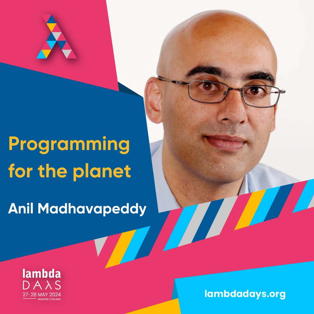 Let's start talking about talks! In may, @avsm will help you discover how #functionalprogramming boosts resilience, predictability, and conservation impact in the face of global climate crises. #lambdadays #techforplanet #sustainablefuture #coding