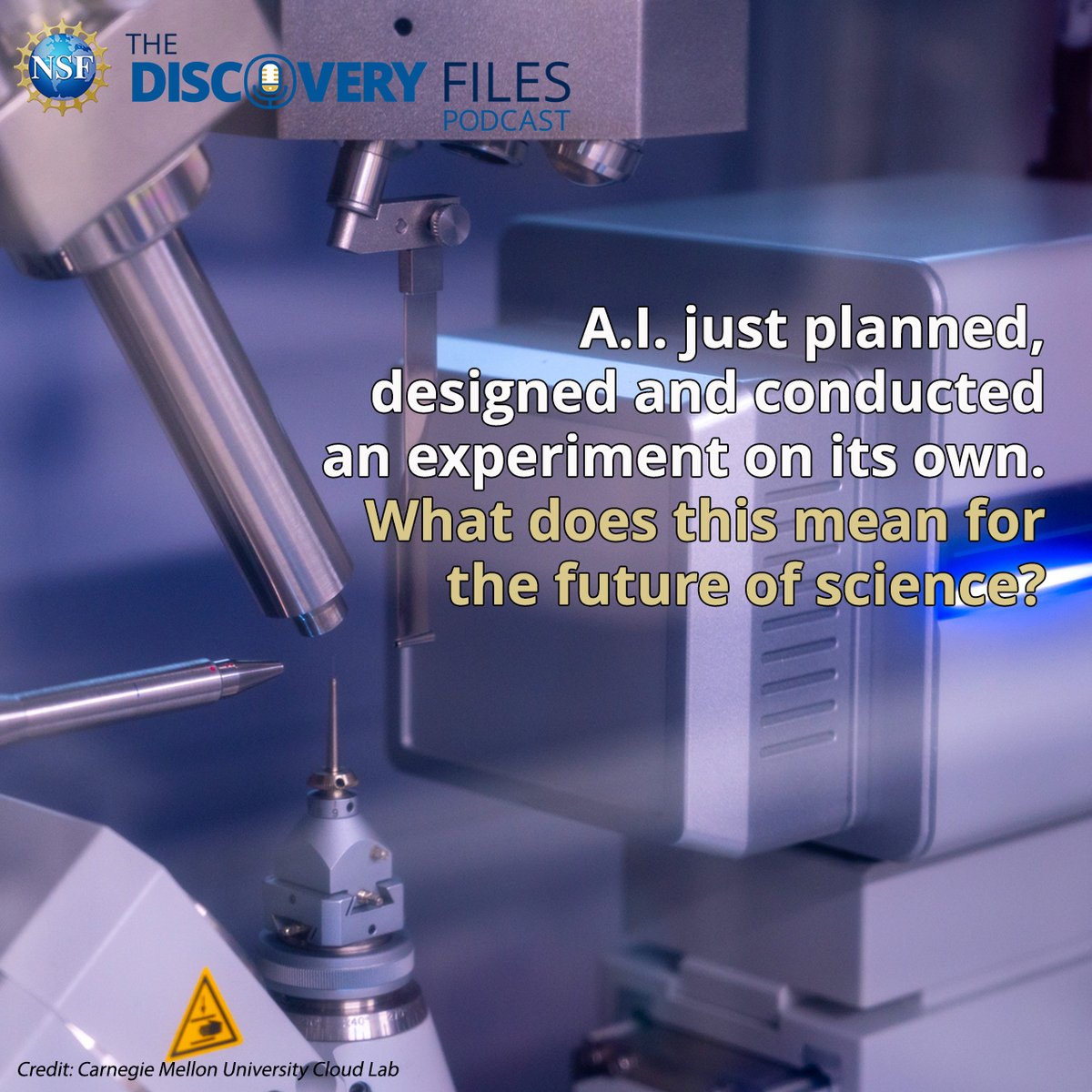 U.S. National Science Foundation (@nsf) on Twitter photo Coscientist is a co-pilot for science – a revolutionary new AI tool developed by an <a href="/NSF/">U.S. National Science Foundation</a>-supported team <a href="/CarnegieMellon/">Carnegie Mellon University</a> that aims to shape the future of synthetic chemistry.
Prof. Gabe Gomes explains on NSF's Discovery Files podcast: apple.co/4aX6Jng via @applepodcasts Coscientist is a co-pilot for science – a revolutionary new AI tool developed by an <a href="/NSF/">U.S. National Science Foundation</a>-supported team <a href="/CarnegieMellon/">Carnegie Mellon University</a> that aims to shape the future of synthetic chemistry.
Prof. Gabe Gomes explains on NSF's Discovery Files podcast: apple.co/4aX6Jng via @applepodcasts