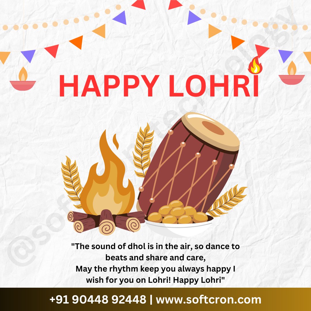 SoftcronT31938's tweet image. Wishing you all a Lohri filled with warmth, love, and the joyful sound of dhol! May the bonfire of Lohri brighten your life with prosperity and happiness.
Contact us today at +91 90448 92448
Hashtags:
#digitalmarketing #softcrontechnology #marketing #socialmediamarketing