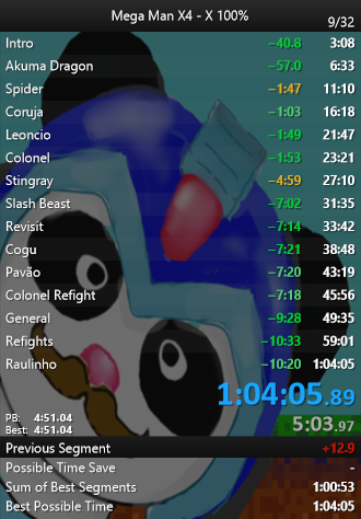 raulblz1's tweet photo. Learning #MegaMan #X4
#Speedrun #PB #LiveSplit https://t.co/Tq1uOvweXv