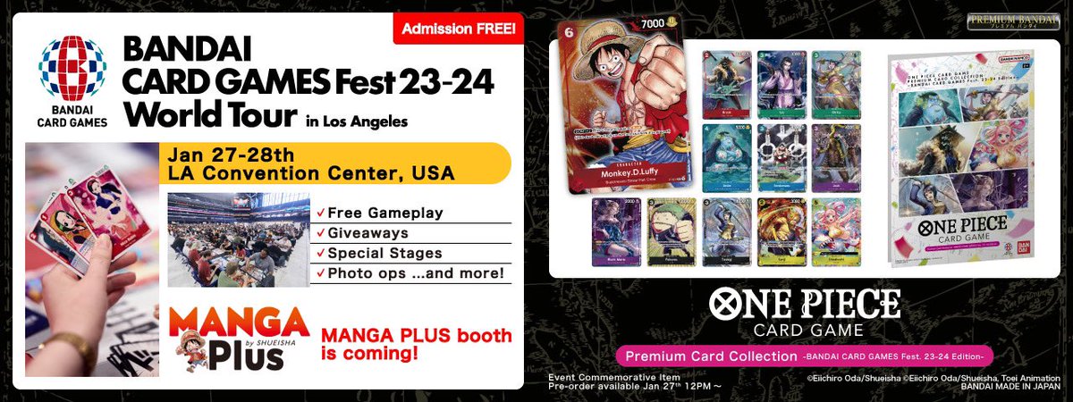 BANDAI CARD GAMES Fest23-24 World Tour in Los Angeles is just 