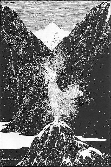 DrSamGeorge1's tweet photo. HOARFROST resembles tiny spiky hairs; it gets its name from 'hoary' meaning white with age.  It forms on small surfaces, such as wires, branches, stems &amp; leaf edges &amp; often resembles magical miniature snow fairies🎨Ida Rentoul Outhwaite https://t.co/rZgbaSCz8k