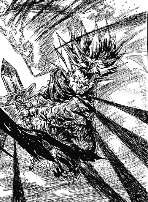 俺達の生きる想いを……
潰させるものかぁぁぁぁぁ!!!!!

#ボールペン画
#模写
#ドラゴンボール
#ドラゴンボールレジェンズ 
#トランクス 