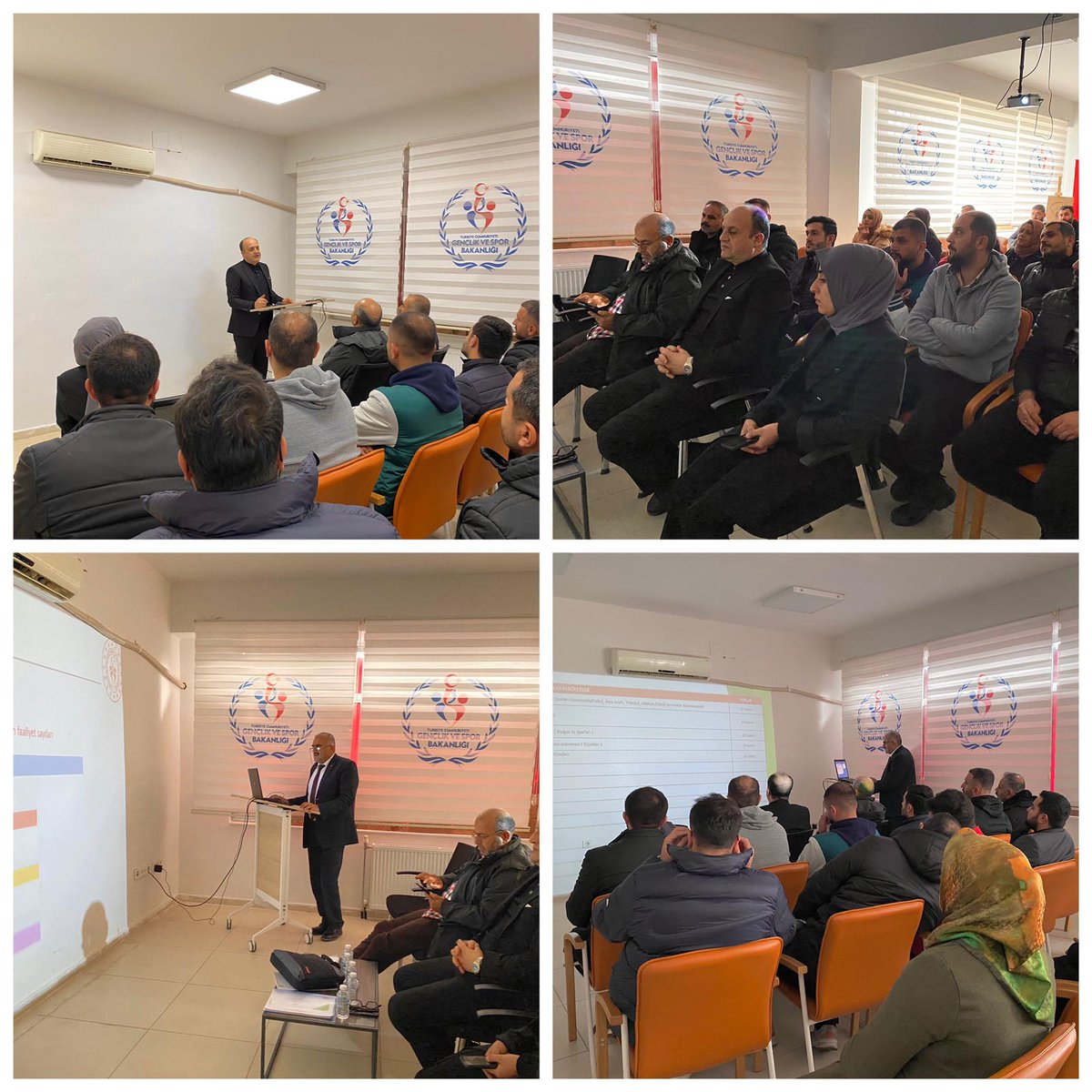 Bozova_GM's tweet photo. İl müdürümüz Halil EREN ve Spor hizmetleri müdürü Nesih ÇİFTÇİ Gençlik Merkezimizi ziyaret ederek EYS hocalarıyla bilgilendirme toplantısı yaptılar.#GSBGM https://t.co/TTNaLFGMhq