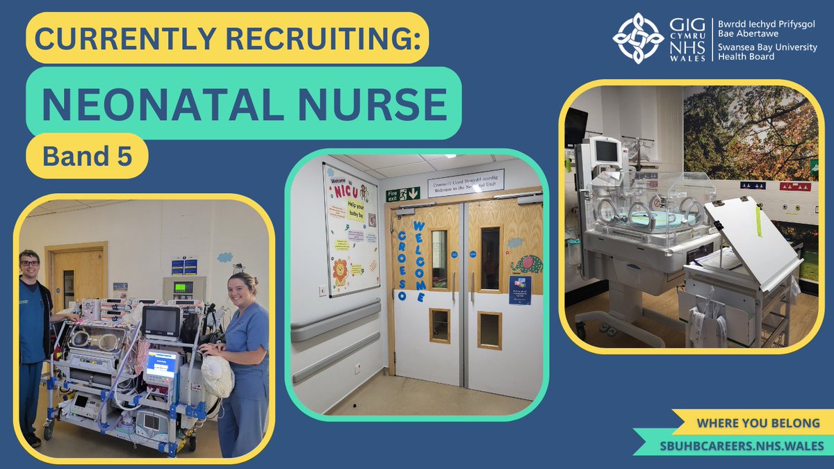 SwanseaBayjobs's tweet photo. We are looking for an ambitious and enthusiastic neonatal nurse to join our friendly, dynamic, and innovative award winning team at Singleton hospital. 
 
For more information and to apply, click here:

https://t.co/sy4HUhL8id https://t.co/IfACuIP3SI