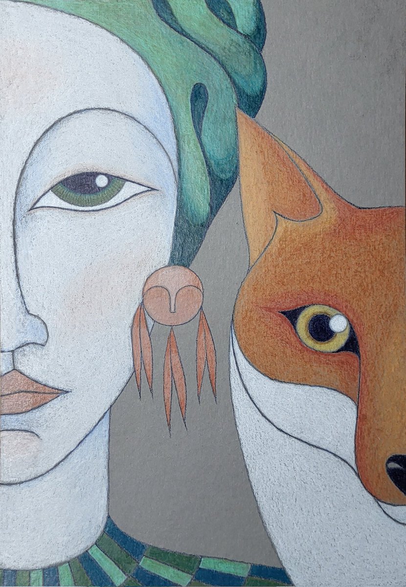 lottaskimo's tweet image. Crayons sur papier. 14,8cm x 21cm.  2024
#dessin #drawing